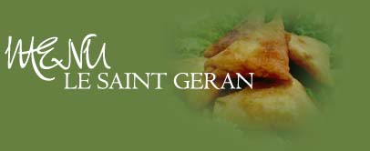 Menu Le Saint Geran